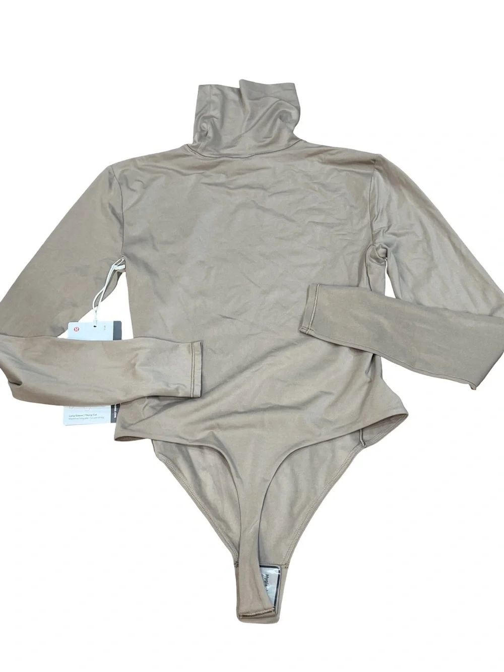 🤎 NWT Lululemon Wundermost Ultra-Soft Nulu Turtleneck Bodysuit Taupetastic Small